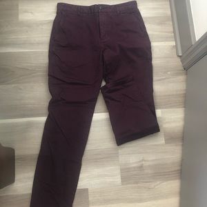 EVERLANE gently worn burgundy pants in uniform style